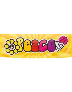 74x220 cm Gigantisk Hippiebanner - Flower Power
