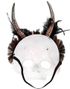 Voodoo Mawu Skjelettmaske med Fjær, Horn og Bånd 