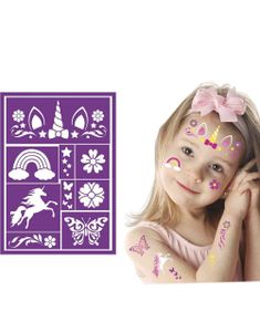 9 st Maskerad make-up Stencils/Forms - Unicorn