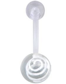 Hypnotize The World Vit Navelpiercing