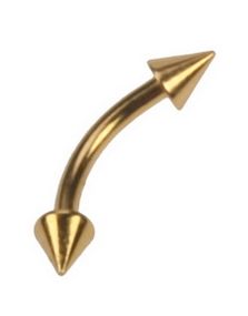 Banan Guld med Spikes - 1,2 x 8 mm Ögonbrynspiercing