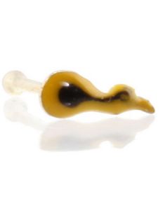Tadpole Yellow - Näspiercing i Äkta Silver 925S