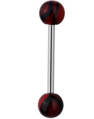 Magic Red And Black Stone - Tungpiercing