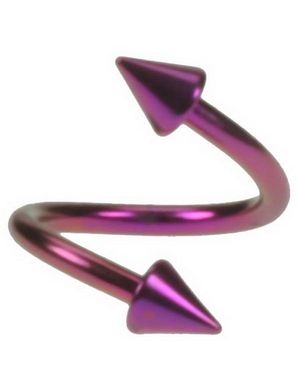 SpikeTwister - 1,2 x 8 mm Lila Ögonbrynspiercing