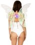 Multifarget Glitter Fairy Vinger med Blomster Motiv