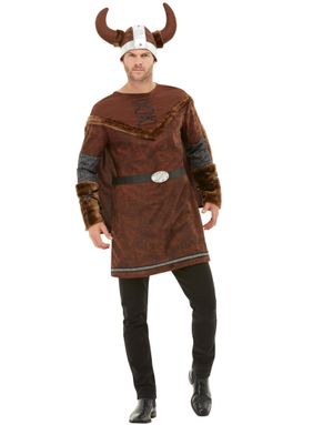 Viking Barbaren - Dräkt till Man med Hjälm