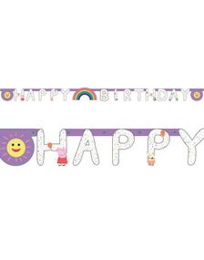 Happy Birthday Banner 2,2 meter - Peppa Pig