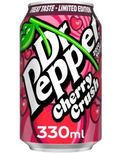 Dr. Pepper Cherry Crush Zero Limited Edition - Sukkerfri Kirsebærbrus 330 ml (USA)
