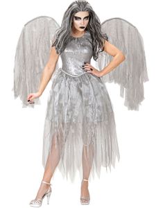 Dark Angel - Grå Damdräkt med Vingar
