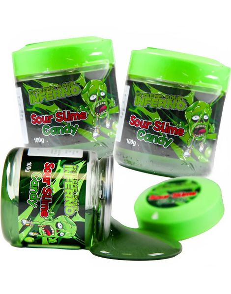 1 stk Extreme Sour Inferno Candy Slime - Supersurt Godterislim 100 gram