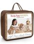 Snug Rug Sherpa Pledd med Ermer og Lommer i Tan/Krembrun 152x214 cm