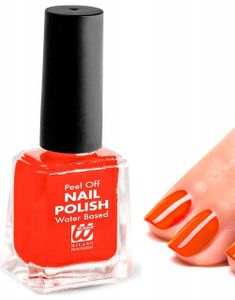 Orange Nagellack - Vattenbaserad "Peel Off"