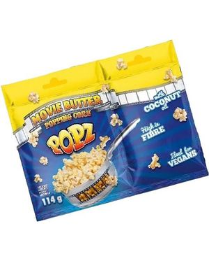 Popz Popcornkit Med Kokosolja Smaksatt Med Smörsmak 114g - Vegansk