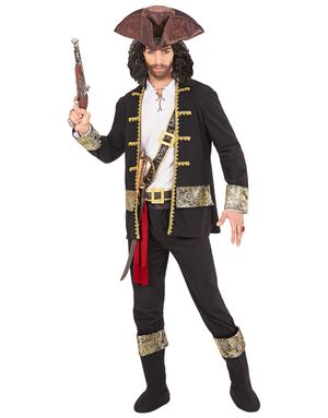 Komplett Piratdräkt till Man 7 Delar