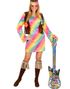 Uppblåsbar Hippiemönstrad Elgitarr - 105 cm