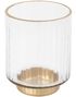 Rillet Lysholder i Glass 10x13 cm - Modern Luxe