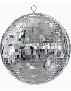 Stor Silverfärgad Discokula 40 cm