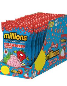 12 st Påsar Millions i Påse med Jordgubbssmak 1,32 kg