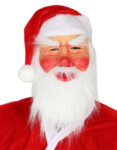 Heldekkende Glad Julenisse Latexmaske