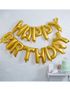 Folierad Guldfärgad Happy Birthday Ballongbanner - Plocka och Mixa