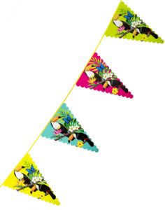 6 meters Banderoll med Stor Vimpelflagga - Toucan