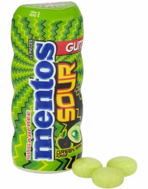 Mentos Sugarfree Sour Apple Gum - Sukkerfri Tyggegummi med Sur Eplesmak