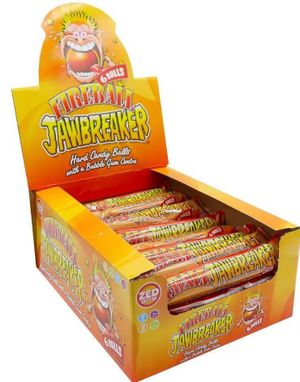 40 st 4-pk Zed Jawbreaker med Het Fireballsmak och Kärna av Tuggummi 1320 g - Helt Paket