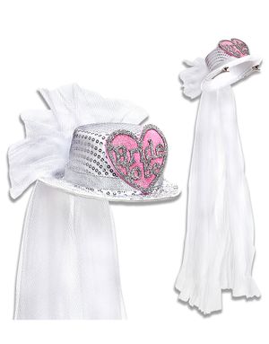 Bride to Be - Minihatt med Paljetter och Slöja