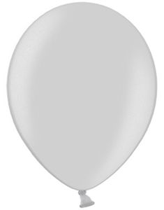 10 st 27 cm – Metallic-Silverfärgade Ballonger