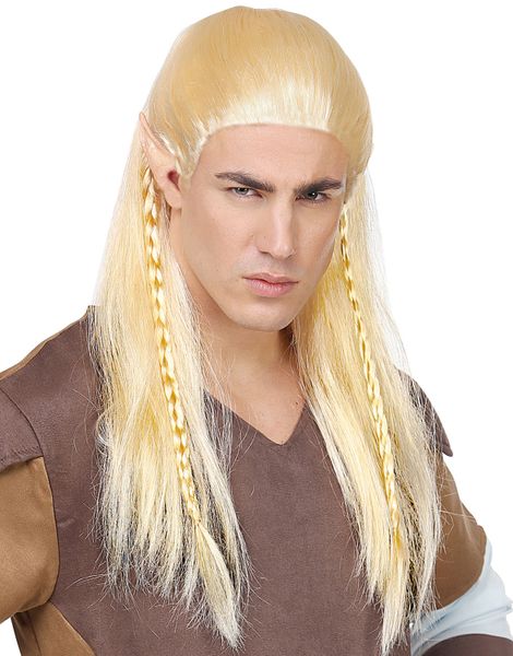 Blond Alv Peruk med Flätor