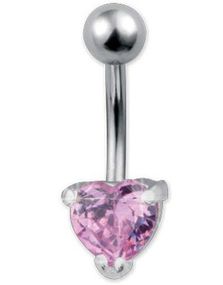 Special Love Pink - Navelpiercing i Äkta Silver