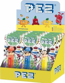 12 Musse & Mimmi Pigg Pez-Hållare med 2 Pez-Förpackningar - Hel Låda