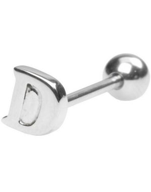 Tungpiercing med Bokstaven D