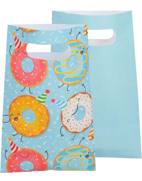 10 stk Party/Godteposer med Donut/Smultring Motiv i Papir