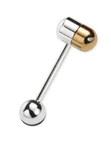 Pill Gold/Silver - Tungpiercing
