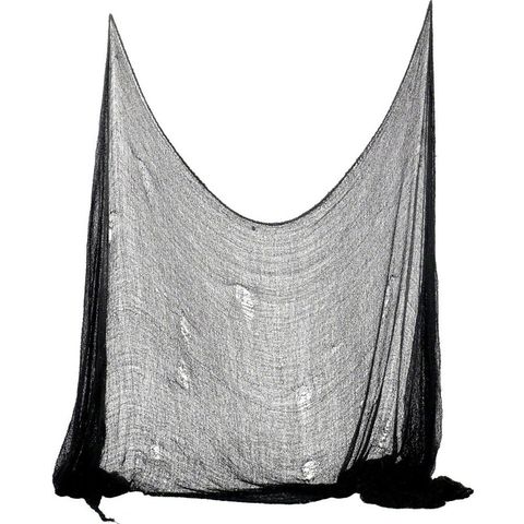 Läskig Dekoration för Halloween - Svart Nättyg Ca 75x300 cm