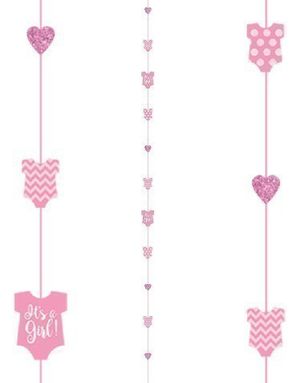 Its a Girl - Rosa Bodyformad Ballongsvans 182 cm