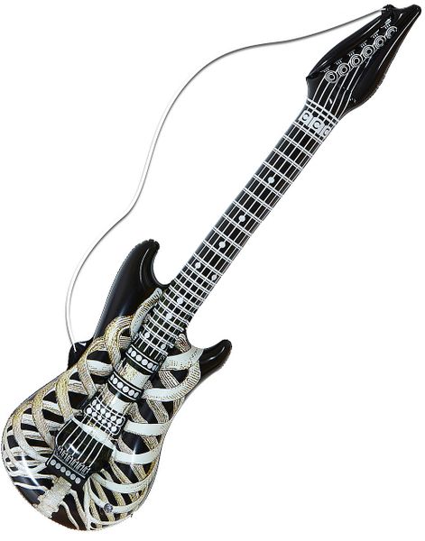 Uppblåsbar Gitarr med Skelettmotiv - 105 cm