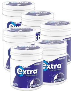 6 st Stor Extra Professional Strong Mint Tyggegummi Boks - Hel Låda 504 gram