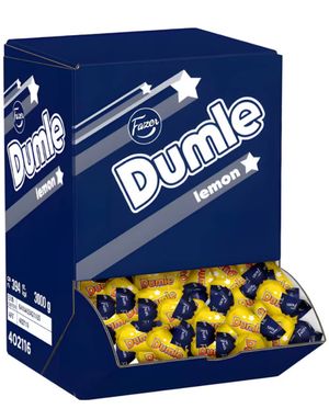 3 kg Dumle Lemon Godismaskin med Chokladöverdragna Karamellbitar - 394 st