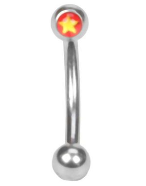 Yellow Star - 1.2 x 8 mm Ögonbrynspiercing