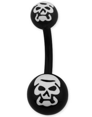 Demon Svart Navelpiercing