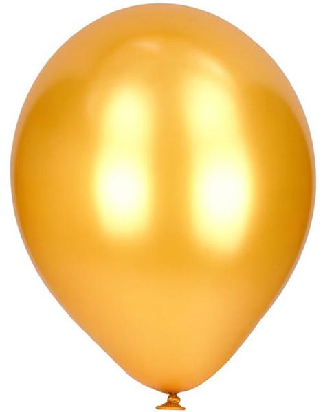 Guldfärgade Metallic Ballonger 23 cm - 100 stk MEGAPACK