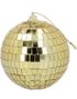 6 stk Gullfargede Discokuler 8 cm