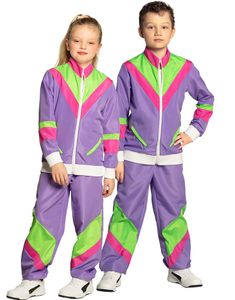 Lila 80-tals Grilldress med Fickor till Barn