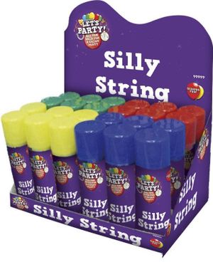 1 st Silly String / Serpentin Spray i Osorterade Färger