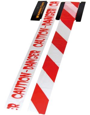 "Cution-Danger" och Stripes - Barriärtejp i plast 6 meter 2 Pack
