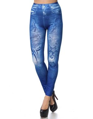  Coola tights med dödskalle och blommor