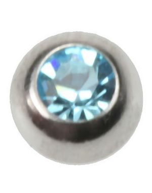 Big Turquoise Stone - 8 mm Stålkula till 1,6 mm Stång - NB! Sidohål