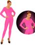 Neonrosa Bodysuit med Ben och Långa Ärmar 